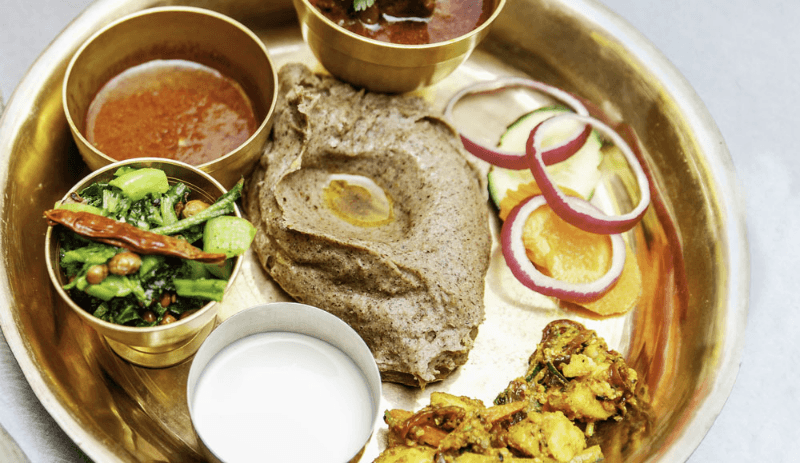Gundruk and Dhido Thakali set